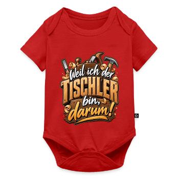 Ich bin der Tischler – Holzhandwerk Spruch - Baby Premium Kurzarmbody - Rot - Vorne