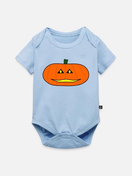 HALLOWEEN. KÜRBIS. HALLOWEEN-KÜRBIS - Baby Premium Kurzarmbody - Hellblau