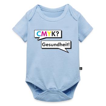CMYK Grafiker Nerd Spruch Geschenk Shirt - Baby Premium Kurzarmbody - Hellblau - Vorne