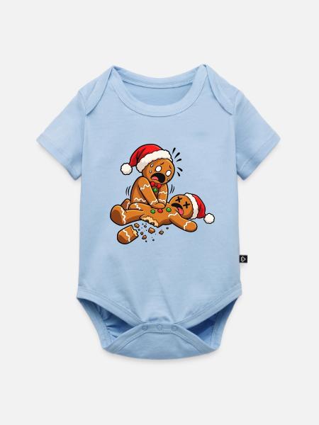 Lebkuchen Reanimation - Weihnachten - Baby Premium Kurzarmbody - Hellblau