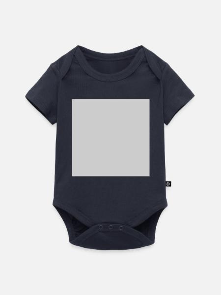 Quatrat in Grau - Baby Premium Kurzarmbody - Navy