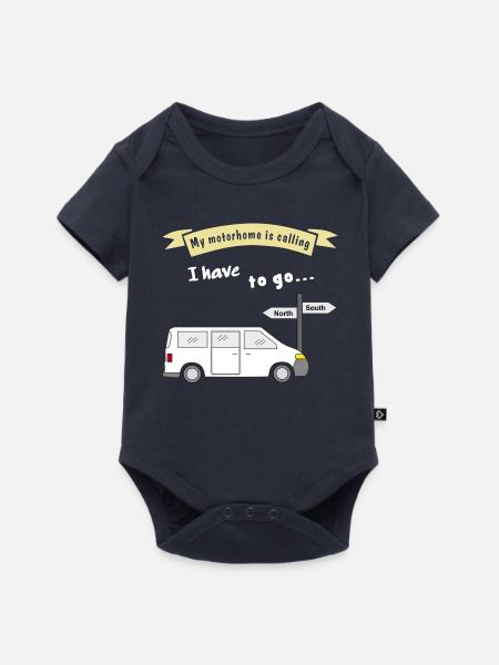 my motorhome is calling - Baby Premium Kurzarmbody - Navy