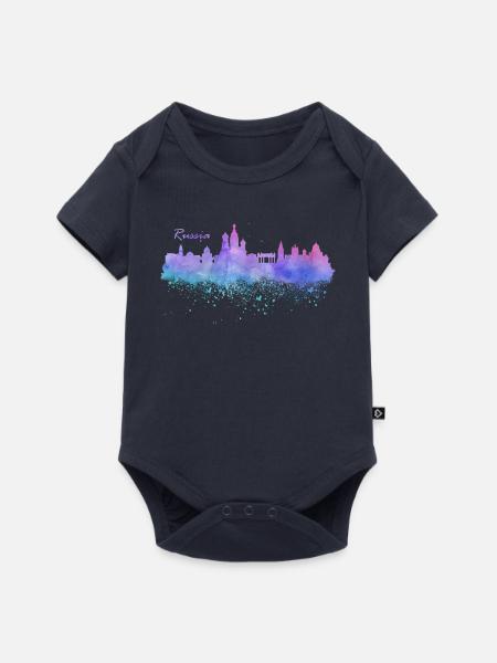 Russland - Baby Premium Kurzarmbody - Navy
