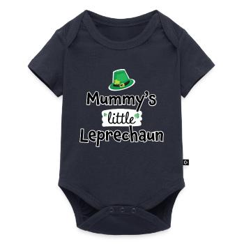 Mummy's Little Leprechaun – Baby- und Kinderkleidung - Baby Premium Kurzarmbody - Navy - Vorne