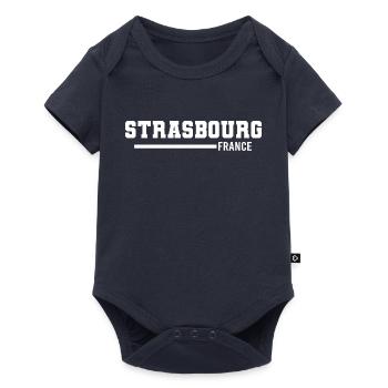 Strasbourg | France - Baby Premium short-sleeve bodysuit - navy - Front