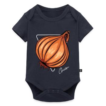 Oignons tendance Légumes frais - Body à manches courtes Premium Bébé - bleu marine - Devant