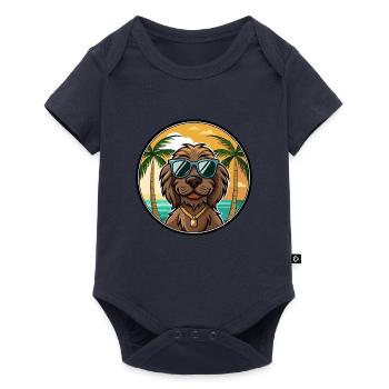 Boykin Spaniel Hunderasse Cartoon Sonnenbrille Strand - Baby Premium Kurzarmbody - Navy - Vorne