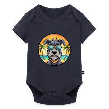 Lunettes de soleil Bouvier Des Ardennes Dog Breed Cartoon - Body à manches courtes Premium Bébé - bleu marine - Devant