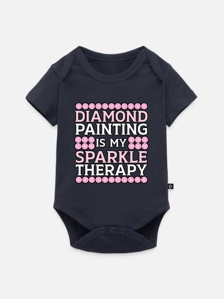 Diamantmalerei Handwerkszeug Diamantmaler - Baby Premium Kurzarmbody - Navy