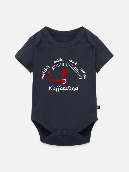 Kaffeeanzeige müde - Baby Premium Kurzarmbody - Navy