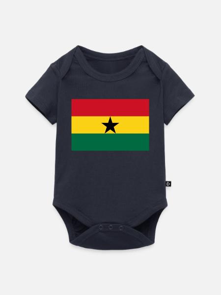 Ghana - Baby Premium Kurzarmbody - Navy