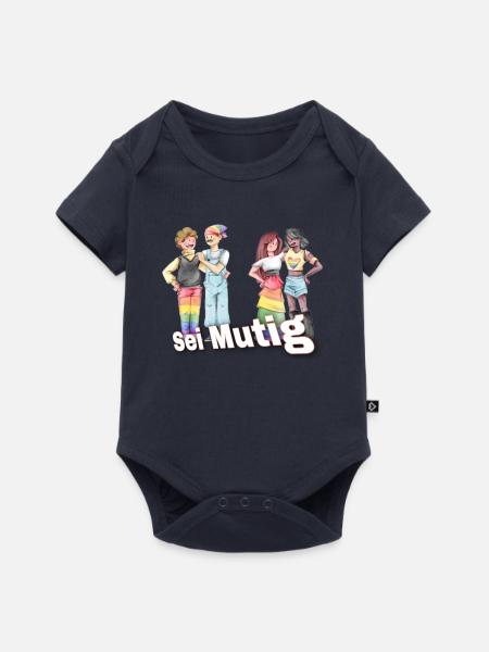 Sei Mutig Pride-Illustration: Vielfalt - Baby Premium Kurzarmbody - Navy