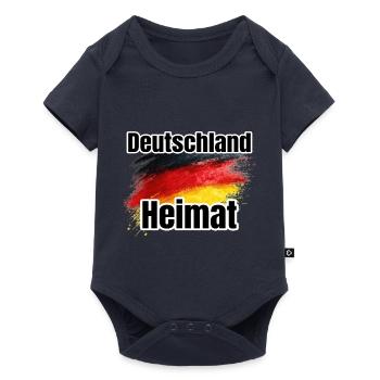 Deutschland Heimat Flaggenkunst - Baby Premium Kurzarmbody - Navy - Vorne
