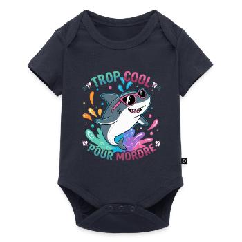 Hai zu cool zum Beißen - Baby Premium Kurzarmbody - Navy - Vorne