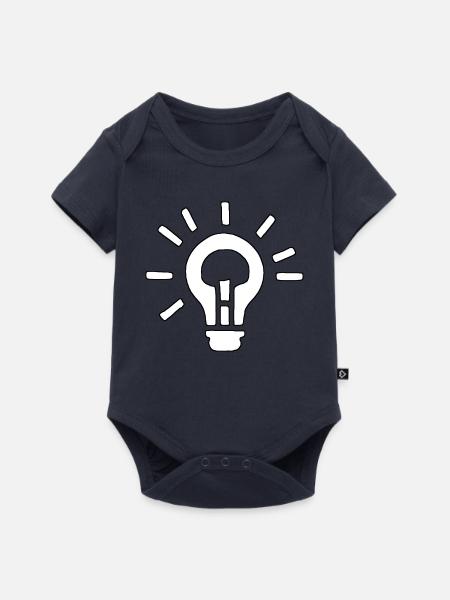 Glühbirne Silhouette - Baby Premium Kurzarmbody - Navy