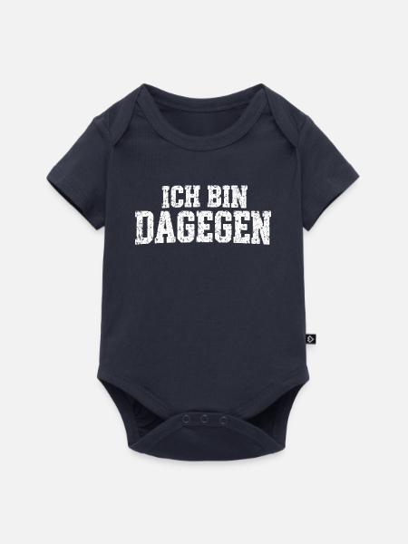 Ich bin dagegen - cooler Spruch - Baby Premium Kurzarmbody - Navy