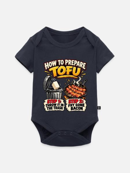 Tofu Plan: Schritt 1-2 - Baby Premium Kurzarmbody - Navy