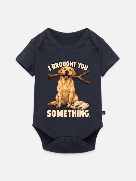 Labrador-Zweigstellenlieferung - Baby Premium Kurzarmbody - Navy