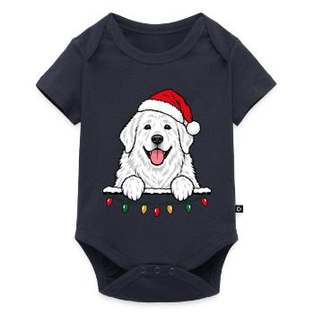 Pyrenäenberghund Weihnachten - Baby Premium Kurzarmbody - Navy - Vorne