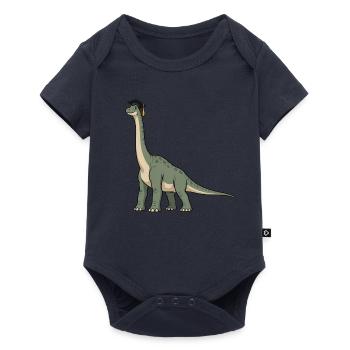 Dino mit Doktorhut - Baby Premium Kurzarmbody - Navy - Vorne