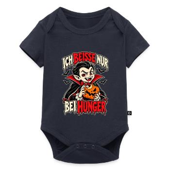 Vampir mit Kürbis – Hunger - Baby Premium Kurzarmbody - Navy - Vorne