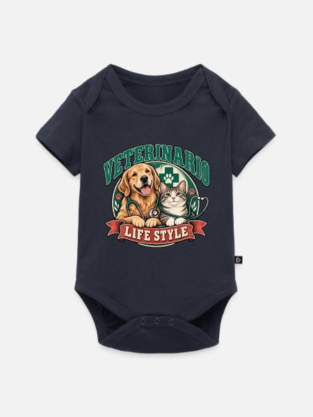 Veterinärleben Hund und Katze - Baby Premium Kurzarmbody - Navy