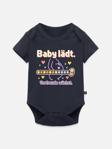 Baby Loading Schwangerschaft werdende Mama - Baby Premium Kurzarmbody - Navy