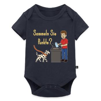 Lustiger Dalmatiner Spruch Supermarkt-Kasse Witz - Baby Premium Kurzarmbody - Navy - Vorne