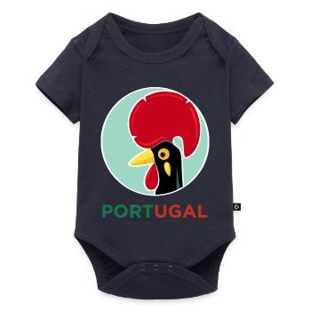 Hahn von Barcelos, Portugal - Baby Premium Kurzarmbody - Navy - Vorne