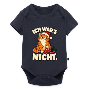 Ich war’s nicht – Lustige Weihnachtskatze - Baby Premium Kurzarmbody - Navy - Vorne