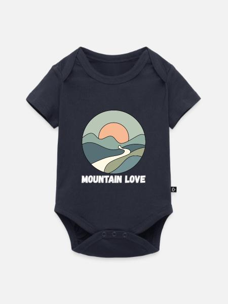Sonnenpfad über Berglandschaft - Baby Premium Kurzarmbody - Navy