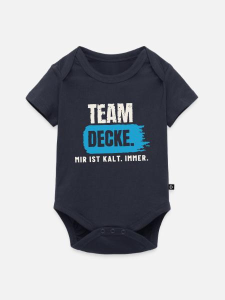 Team Decke – mir ist kalt - Baby Premium Kurzarmbody - Navy