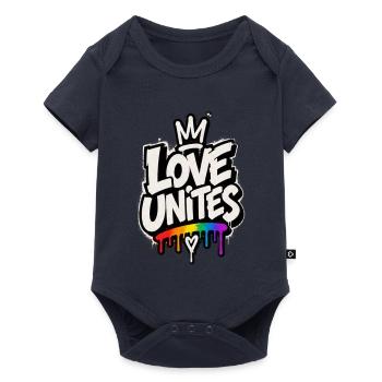 Love Unites - Baby Premium Kurzarmbody - Navy - Vorne