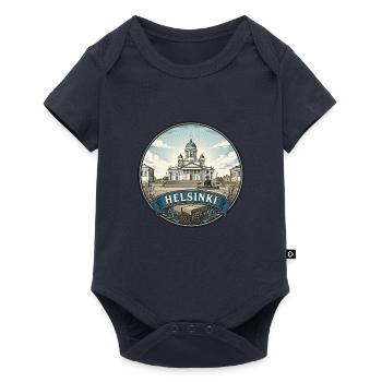 Helsinki Finnland Reiseabzeichen Kathedralen-Souvenir - Baby Premium Kurzarmbody - Navy - Vorne