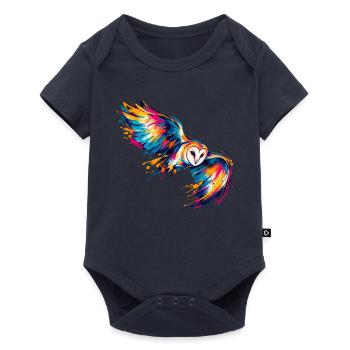Chromatische Schleiereule - Baby Premium Kurzarmbody - Navy - Vorne