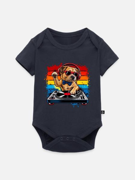 Paw DJ Rainbow Beat - Baby Premium Kurzarmbody - Navy