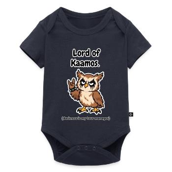 Herr von Kaamos Schwarzmetall-Eule - Baby Premium Kurzarmbody - Navy - Vorne
