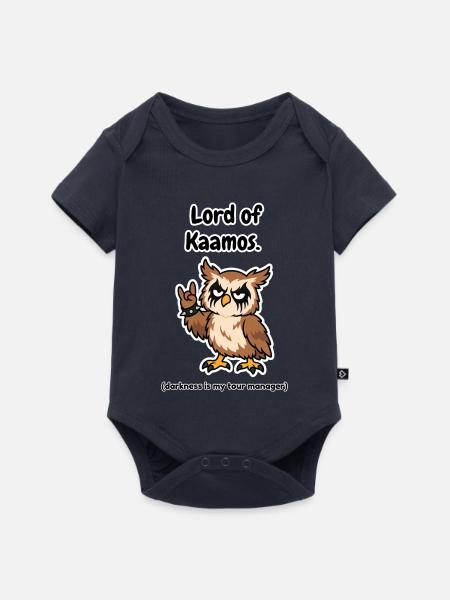 Herr von Kaamos Schwarzmetall-Eule - Baby Premium Kurzarmbody - Navy