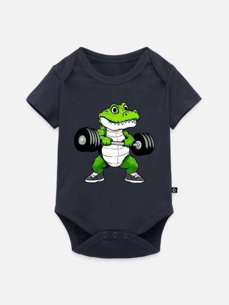 Fitness Krokodil - Baby Premium Kurzarmbody - Navy