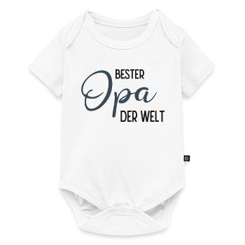 Bester Opa der Welt - Spruchdesign - Baby Premium Kurzarmbody - Weiß - Vorne