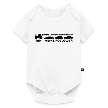 Ich, meine Follower Traktor Autos Landwirt Bauer - Baby Premium Kurzarmbody - Weiß - Vorne