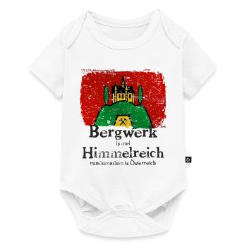 Bergwerk ist mein Himmelreich im Burgenland - Baby Premium Kurzarmbody - Weiß - Vorne