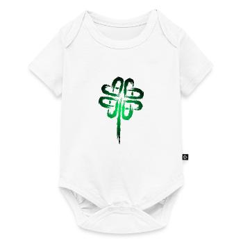Kleeblatt Symbol Keltische Symbole - Baby Premium Kurzarmbody - Weiß - Vorne
