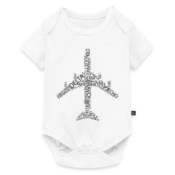 Aircraft B747 - Baby Premium short-sleeve bodysuit - white - Front
