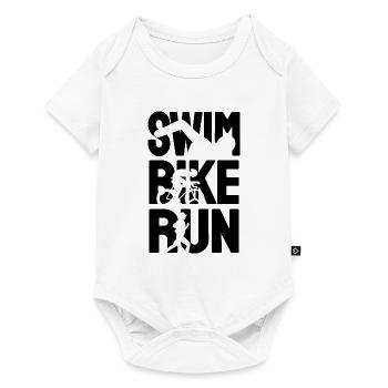 Triathlon Triathlet - Baby Premium Kurzarmbody - Weiß - Vorne