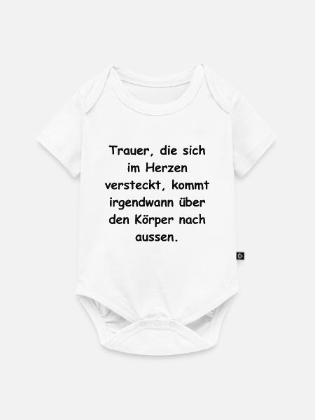 Trauer... - Baby Premium Kurzarmbody - Weiß