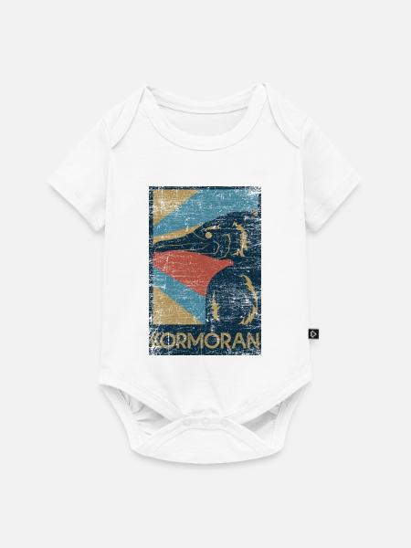 Tauchfreudiger Kormoran Meeresrabe - Baby Premium Kurzarmbody - Weiß