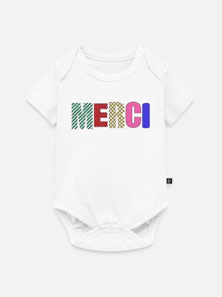 MERCI - Body à manches courtes Premium Bébé - blanc