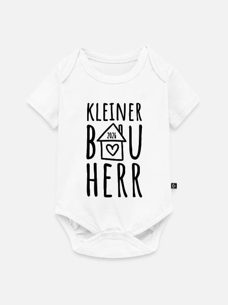 Kleiner Bauherr 2026 - Baby Premium Kurzarmbody - Weiß