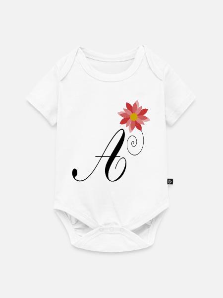 A. ALPHABET. LIEBE - Baby Premium Kurzarmbody - Weiß